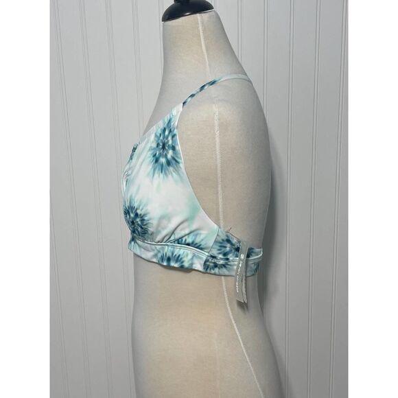 Devon Windsor Iryna One Shoulder Bathing Suit Bikini‎ Swim Top Blue White XL - Picture 6 of 9